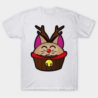 Rudolph Reindeer Cat T-Shirt